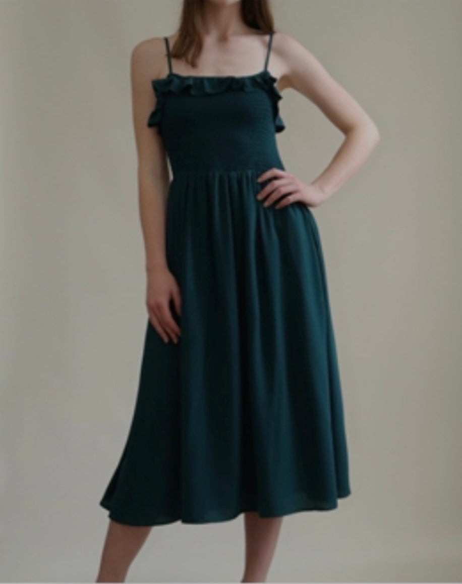 Stacey MIDI Dress | Dark Green