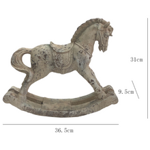 Load image into Gallery viewer, PRE ORDER || ANTIQUE FINISH ROCKING HORSE 36.5×9.5X31CM
