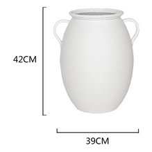 Load image into Gallery viewer, PRE ORDER || 42CM ARTISAN TWO-HANDLE DECORATIVE VASE W/ COIL RIM 39X33X42CM
