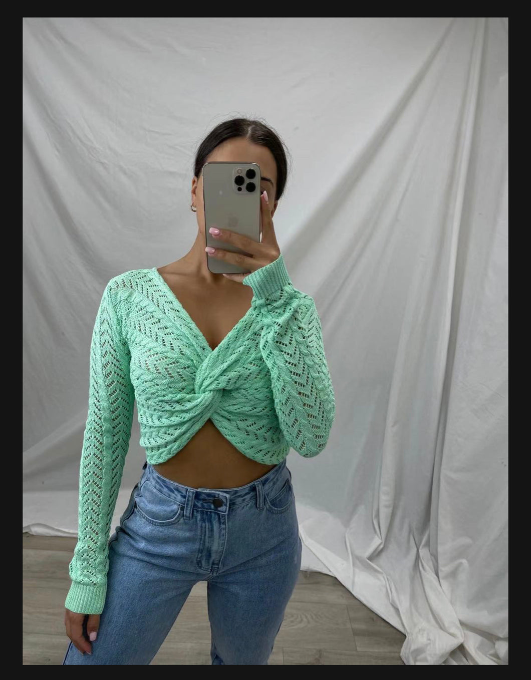 Kayla Crochet Top | Mint