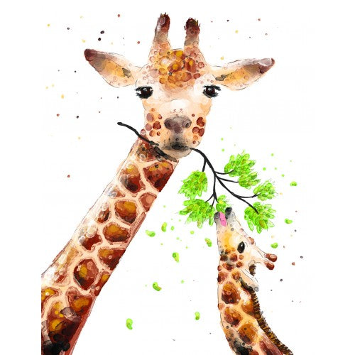 Giraffe With Baby