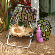 Load image into Gallery viewer, Beach Chair – Ocelot Pink Khaki

