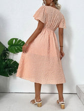 Load image into Gallery viewer, Masie Midi Dress | Peach Plaid
