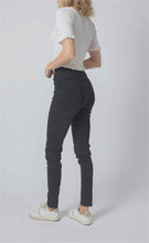 Load image into Gallery viewer, SALE | PULL UP PANEL BIKE JEANS BY WAKEE DENIM - BLACK
