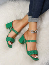 Load image into Gallery viewer, Bella Strappy Heels | Green
