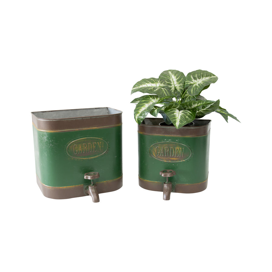 SET/2 NESTED VINTAGE TAP WALL PLANTERS