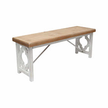 Load image into Gallery viewer, LORETTE FRENCH QUATREFOIL BENCH 112X35X44CM
